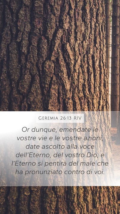 Geremia 26:13 RIV Bible Verse Image