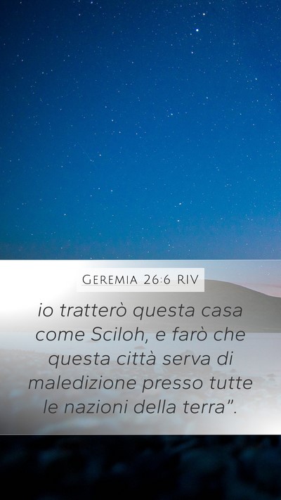 Geremia 26:6 RIV Bible Verse Image