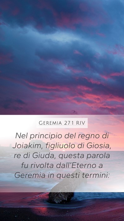 Geremia 27:1 RIV Bible Verse Image