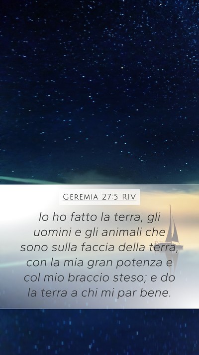 Geremia 27:5 RIV Bible Verse Image