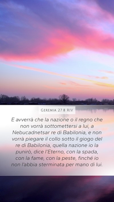 Geremia 27:8 RIV Bible Verse Image