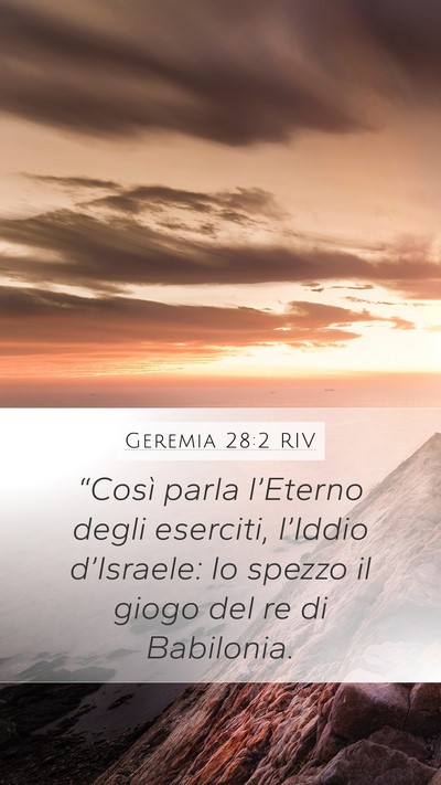 Geremia 28:2 RIV Bible Verse Image