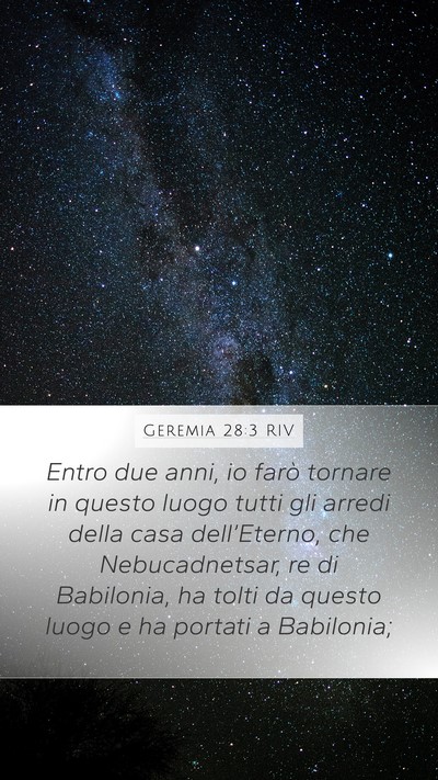 Geremia 28:3 RIV Bible Verse Image