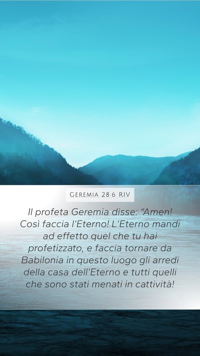 Geremia 28:6 RIV Bible Verse Image