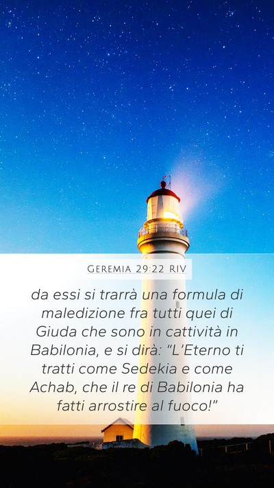 Geremia 29:22 RIV Bible Verse Image