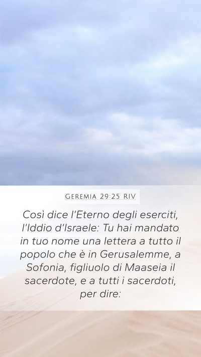 Geremia 29:25 RIV Bible Verse Image