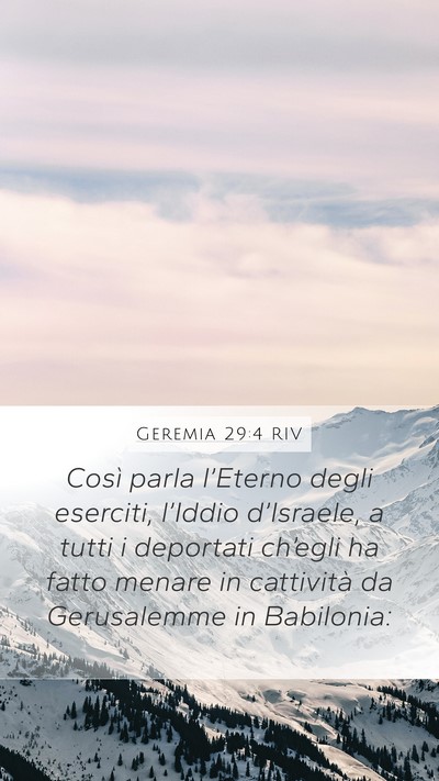 Geremia 29:4 RIV Bible Verse Image