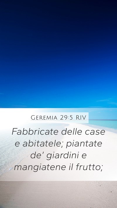 Geremia 29:5 RIV Bible Verse Image