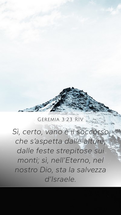 Geremia 3:23 RIV Bible Verse Image