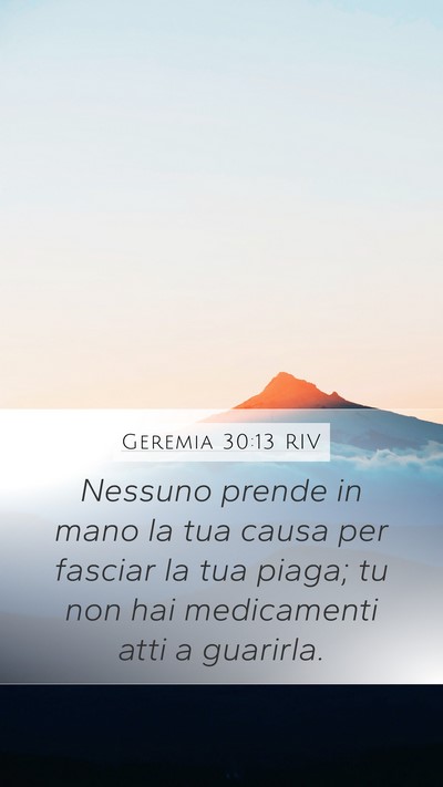 Geremia 30:13 RIV Bible Verse Image