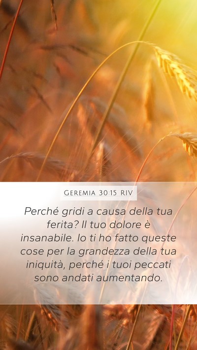 Geremia 30:15 RIV Bible Verse Image