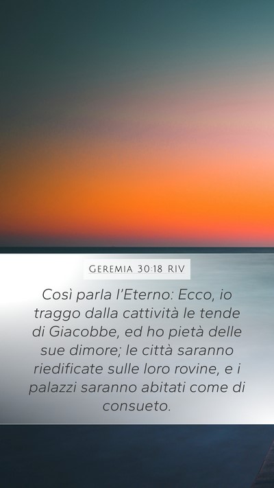 Geremia 30:18 RIV Bible Verse Image