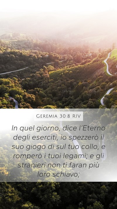 Geremia 30:8 RIV Bible Verse Image