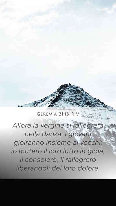 Geremia 31:13 RIV Bible Verse Image