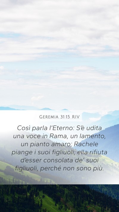 Geremia 31:15 RIV Bible Verse Image