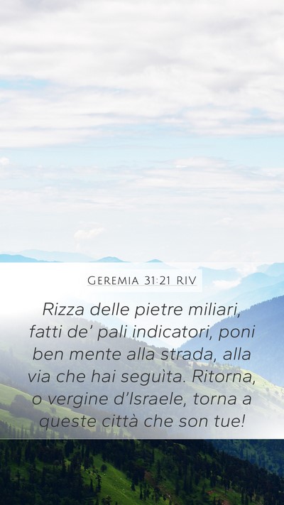 Geremia 31:21 RIV Bible Verse Image