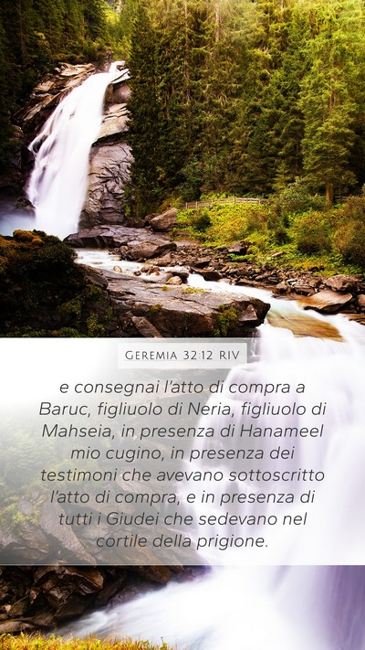 Geremia 32:12 RIV Bible Verse Image