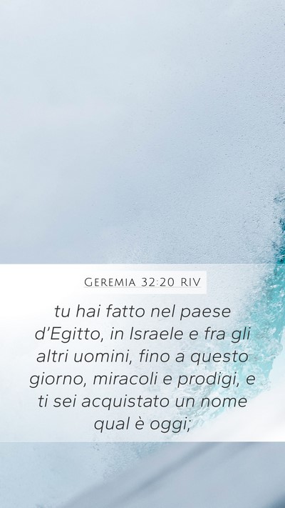 Geremia 32:20 RIV Bible Verse Image