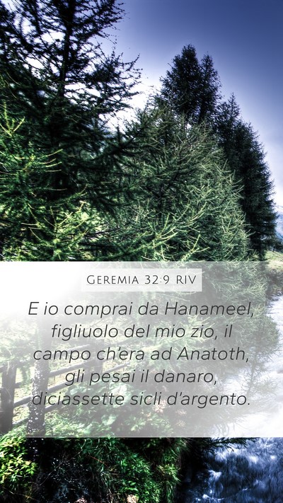 Geremia 32:9 RIV Bible Verse Image