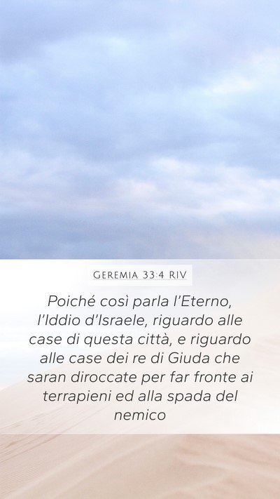 Geremia 33:4 RIV Bible Verse Image