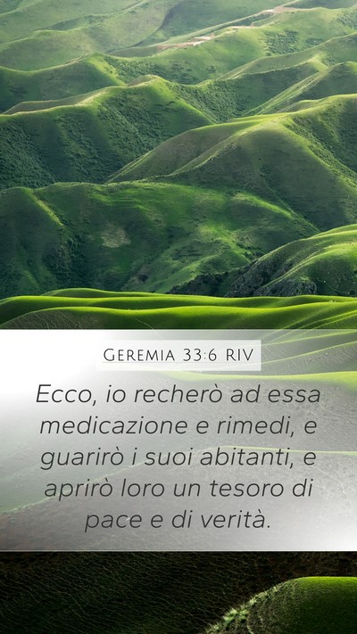 Geremia 33:6 RIV Bible Verse Image