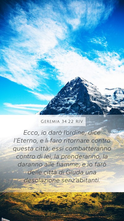 Geremia 34:22 RIV Bible Verse Image