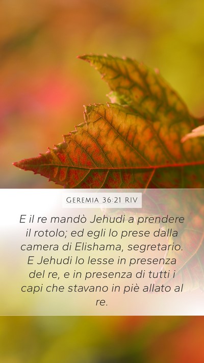 Geremia 36:21 RIV Bible Verse Image