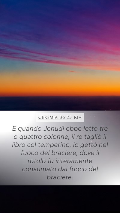 Geremia 36:23 RIV Bible Verse Image