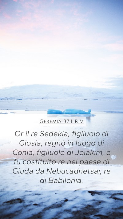 Geremia 37:1 RIV Bible Verse Image