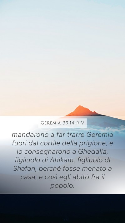 Geremia 39:14 RIV Bible Verse Image