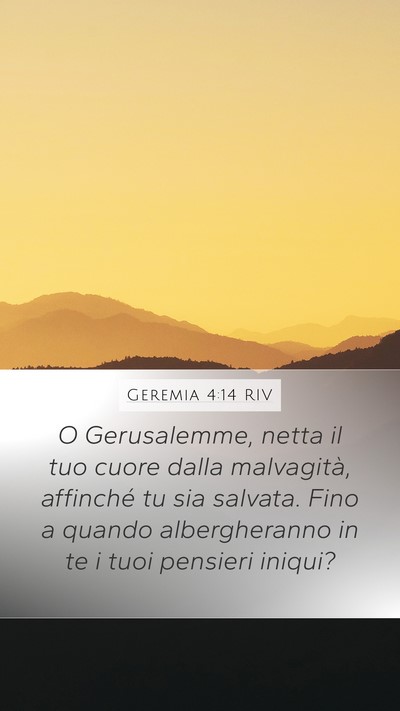 Geremia 4:14 RIV Bible Verse Image