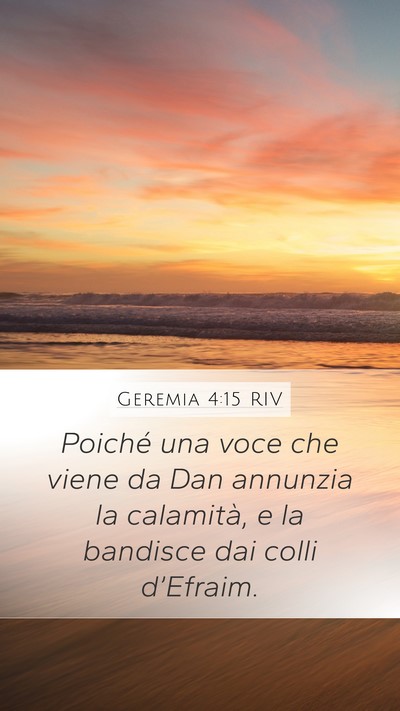 Geremia 4:15 RIV Bible Verse Image