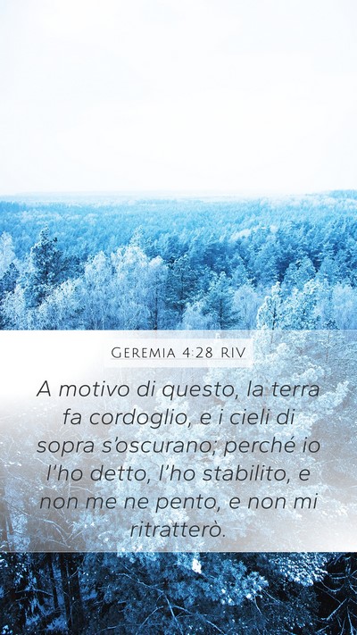Geremia 4:28 RIV Bible Verse Image