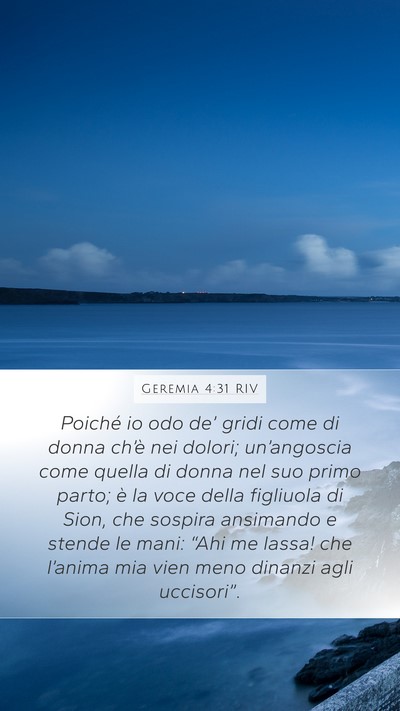 Geremia 4:31 RIV Bible Verse Image
