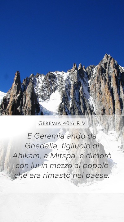 Geremia 40:6 RIV Bible Verse Image