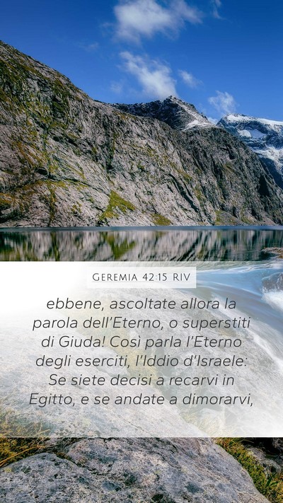 Geremia 42:15 RIV Bible Verse Image