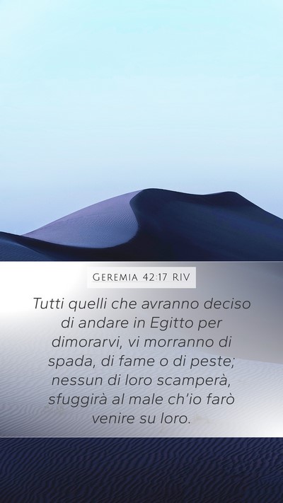 Geremia 42:17 RIV Bible Verse Image