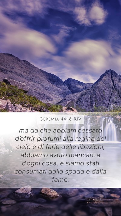 Geremia 44:18 RIV Bible Verse Image