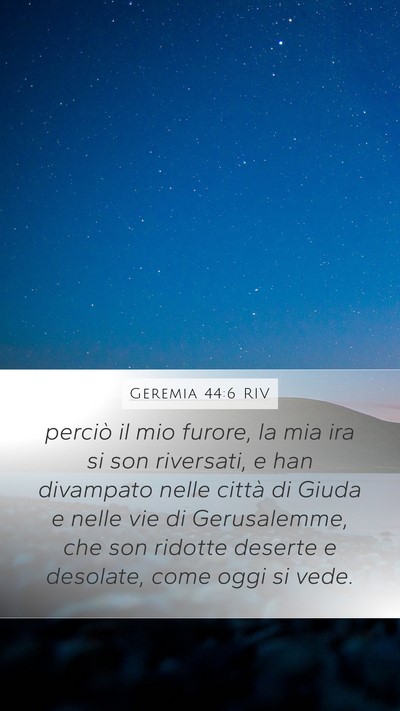 Geremia 44:6 RIV Bible Verse Image