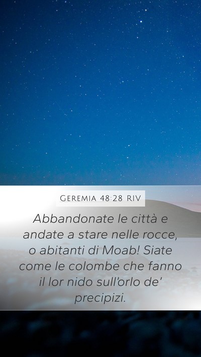 Geremia 48:28 RIV Bible Verse Image