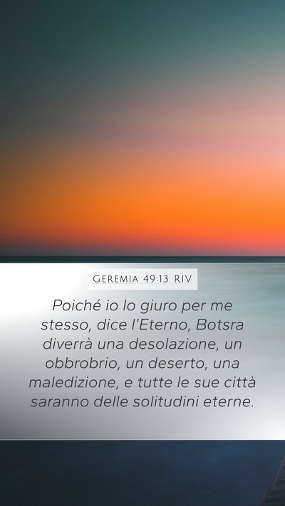 Geremia 49:13 RIV Bible Verse Image