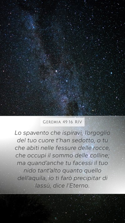 Geremia 49:16 RIV Bible Verse Image