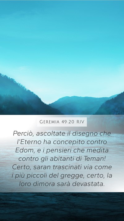 Geremia 49:20 RIV Bible Verse Image