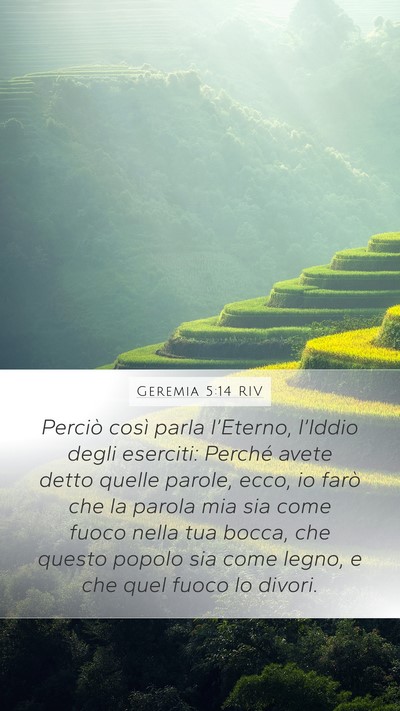 Geremia 5:14 RIV Bible Verse Image