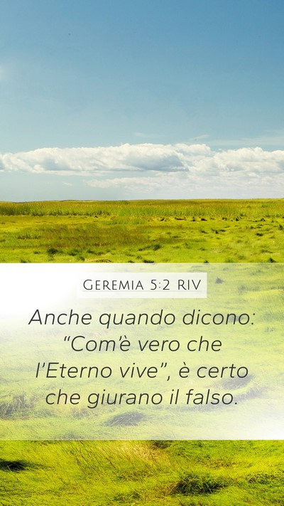 Geremia 5:2 RIV Bible Verse Image