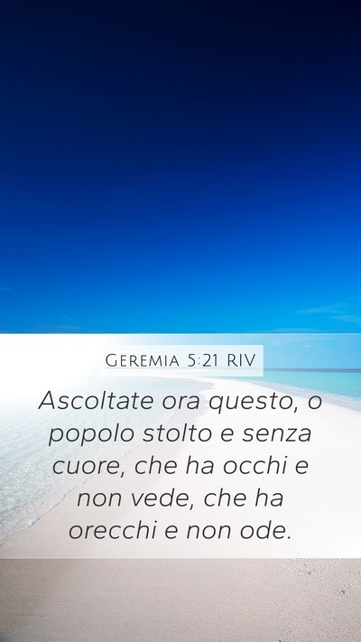 Geremia 5:21 RIV Bible Verse Image