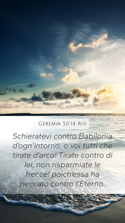 Geremia 50:14 RIV Bible Verse Image
