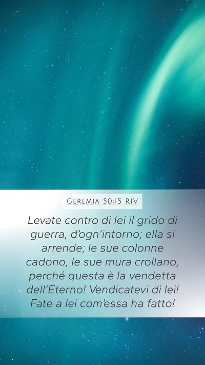 Geremia 50:15 RIV Bible Verse Image