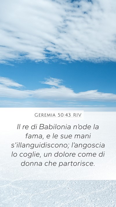 Geremia 50:43 RIV Bible Verse Image