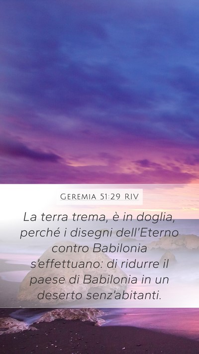 Geremia 51:29 RIV Bible Verse Image